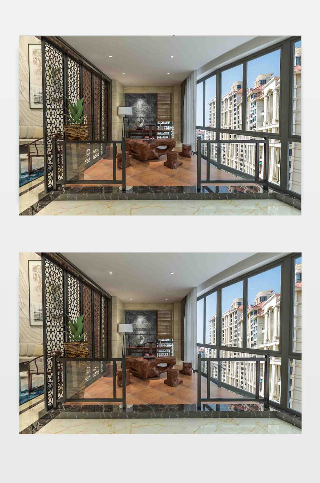 中式客厅SU模型素材