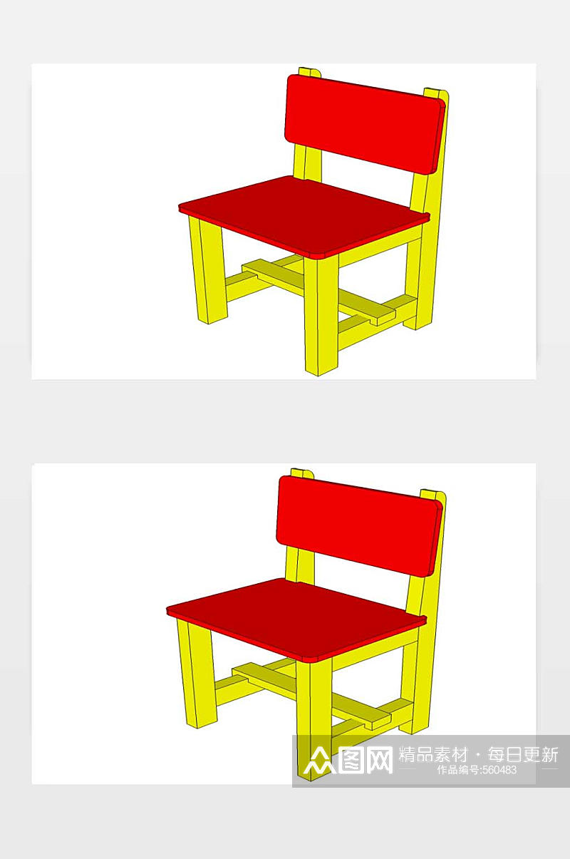 桌椅SU模型下载素材