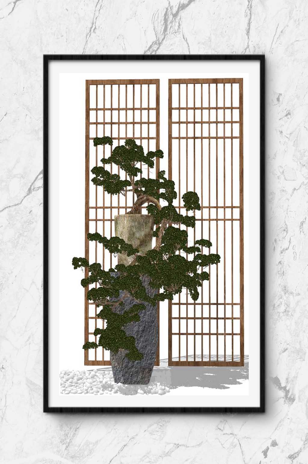 SU盆景模型下载素材