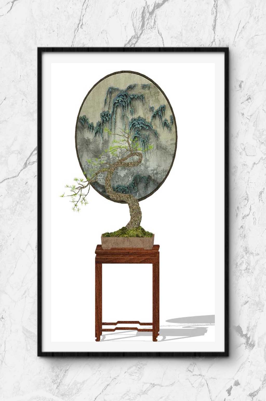 SU盆景效果图下载素材