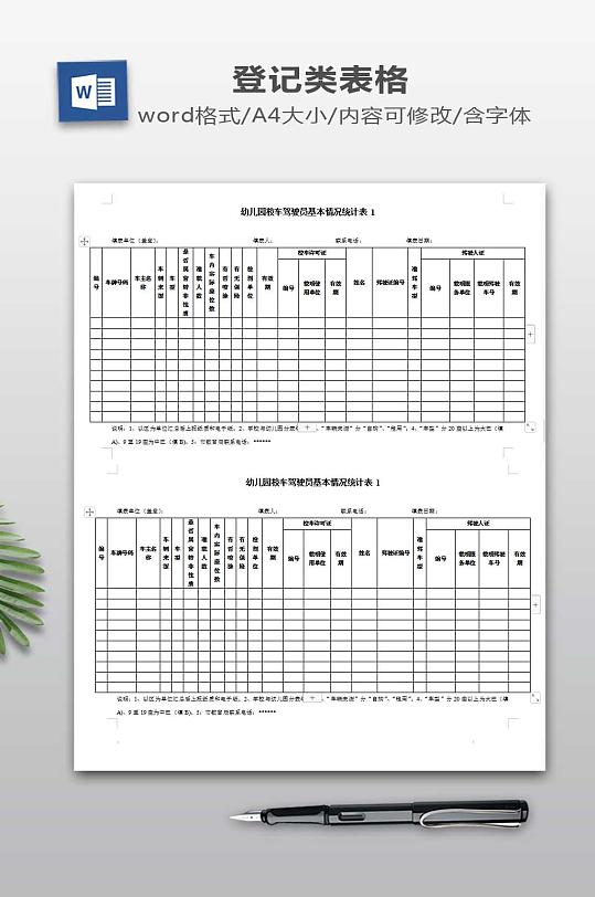 校车驾驶员基本情况登记表