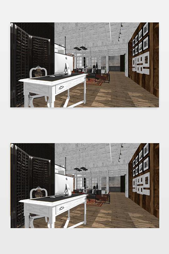 摄影工作室SU模型-众图网