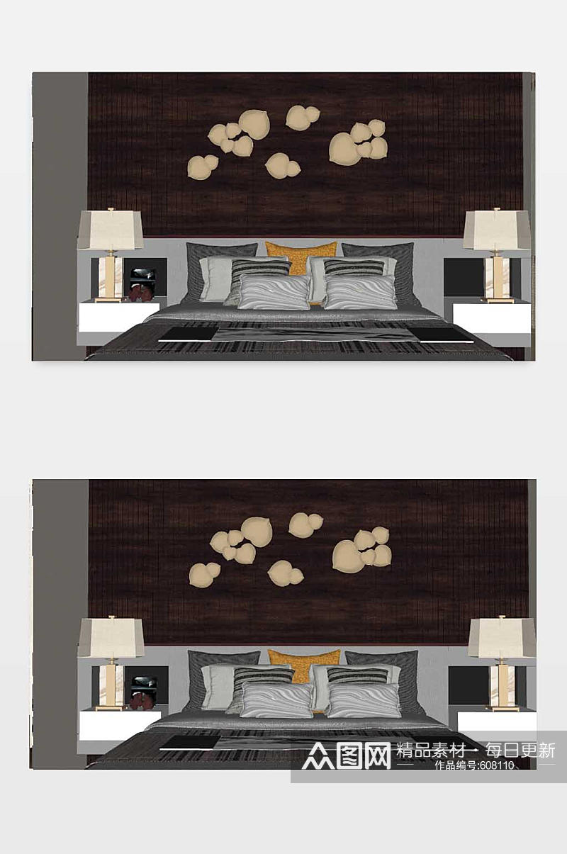 卧室模型SU下载素材