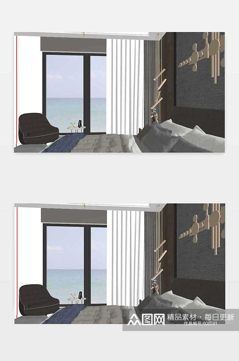 卧室SU模型设计下载素材