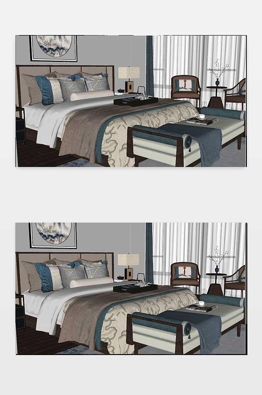 SU卧室模型图下载-众图网