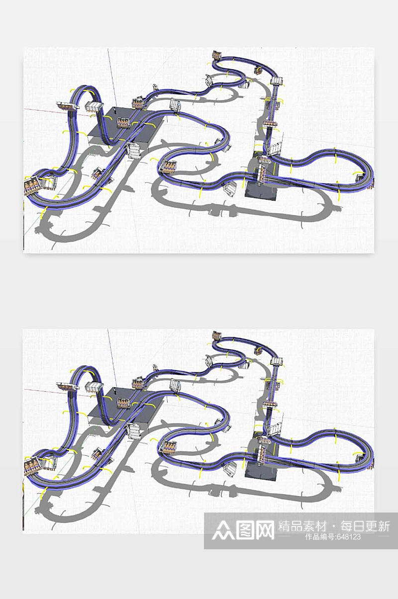 SU游乐设施模型素材