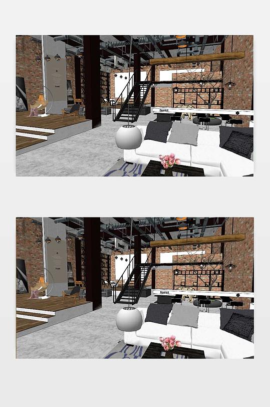 工作室SU模型图下载-众图网