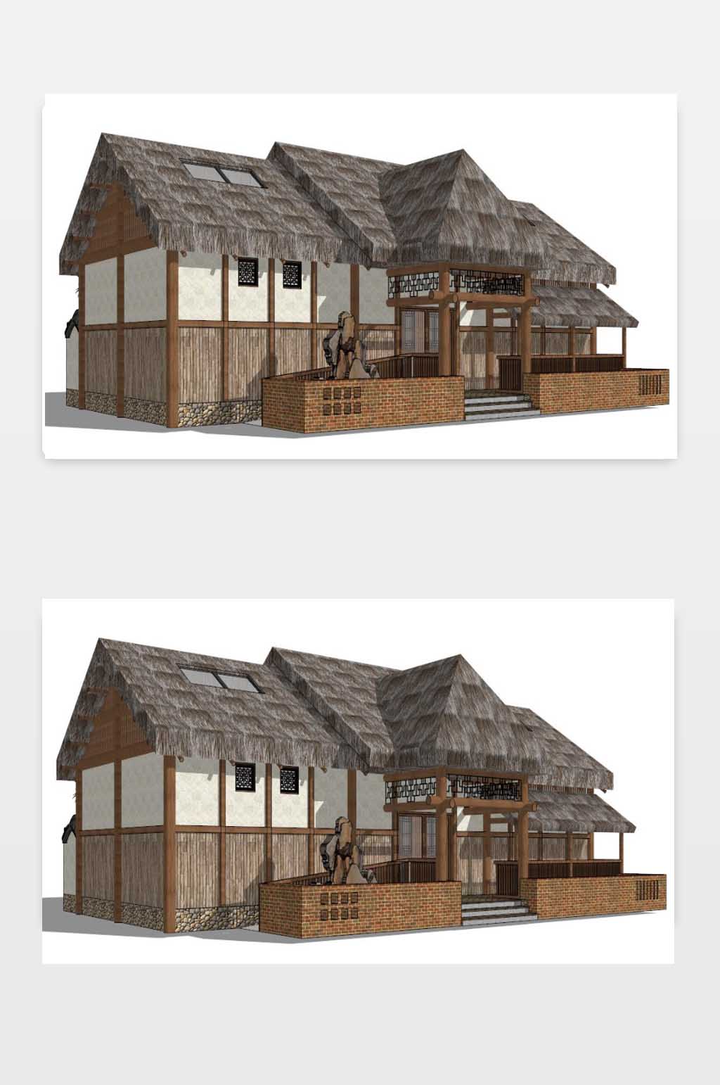 新中式公厕SU模型素材