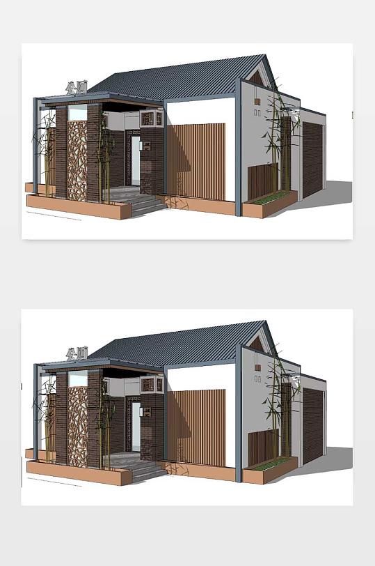 新中式公厕SU效果图-众图网