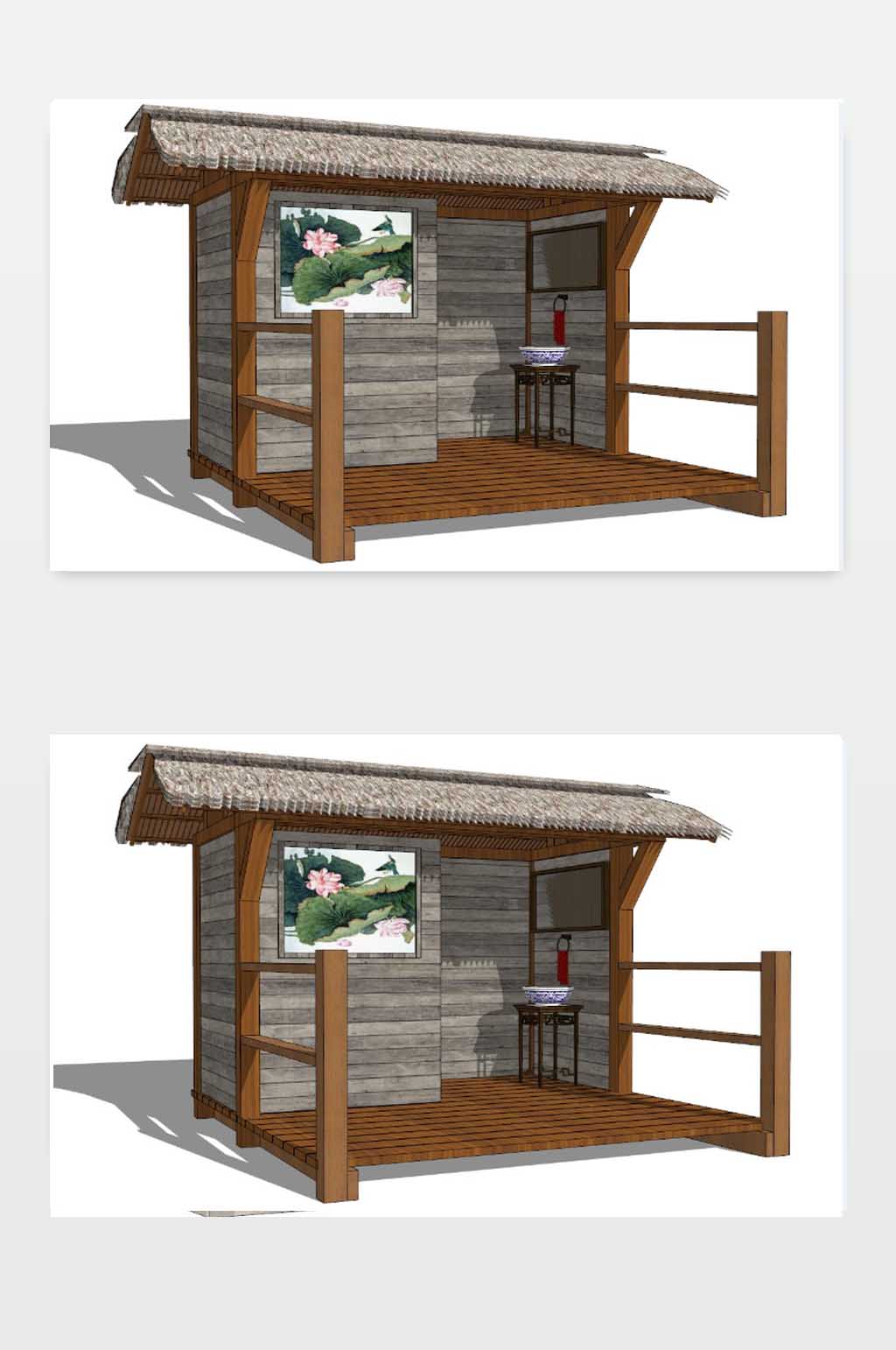 新中式公厕SU模型素材