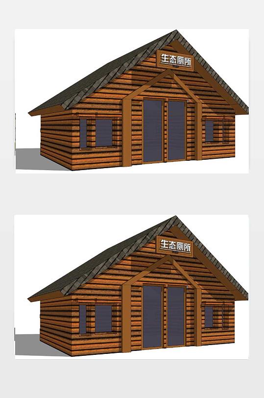 新中式公厕效果图-众图网