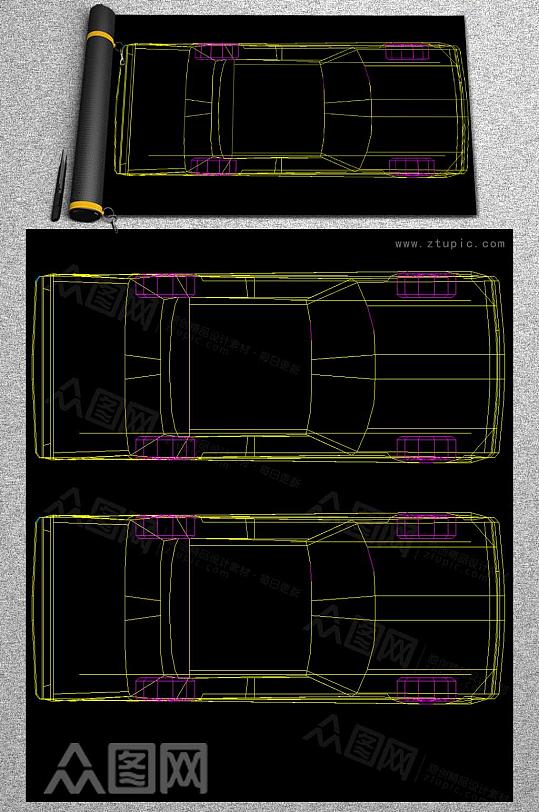 车CAD平立面设计图-众图网