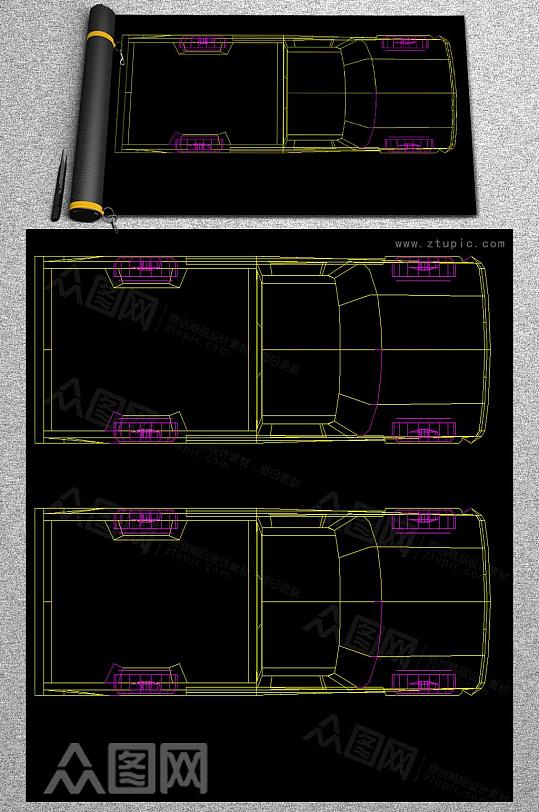 汽车CAD平面图solidworks汽车模型-众图网