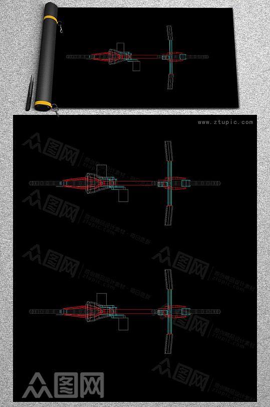 汽车CAD平面图-众图网