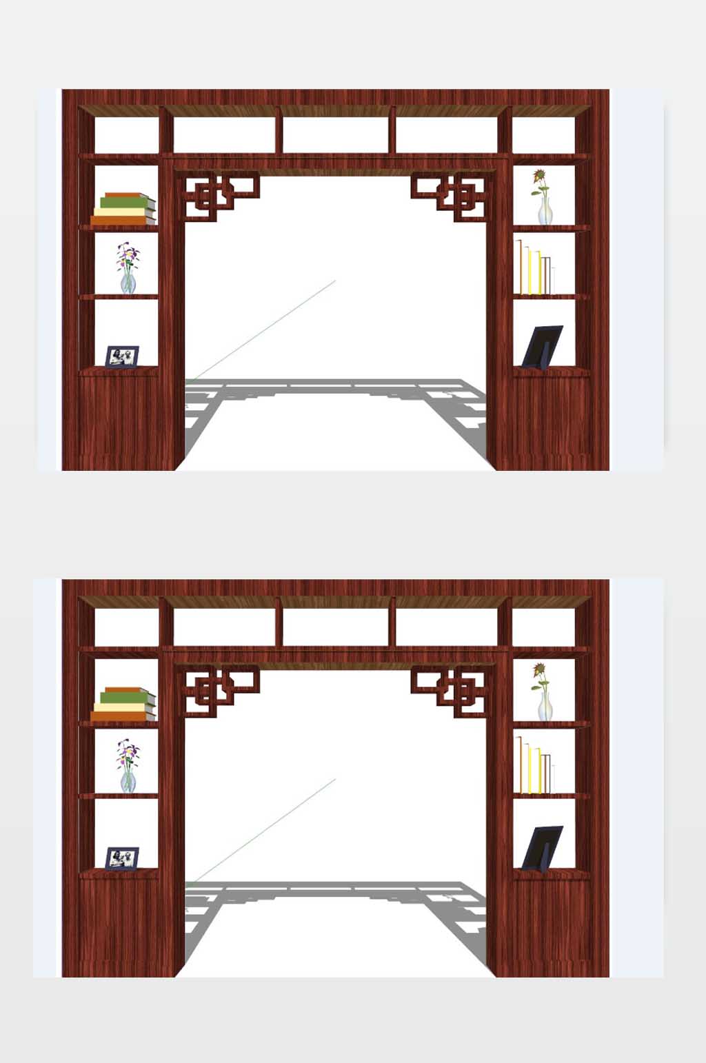 博古架3D模型图素材