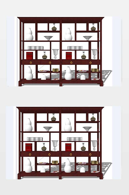 博古架SU模型图-众图网
