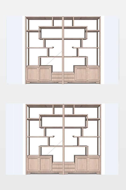 博古架SU模型图下载