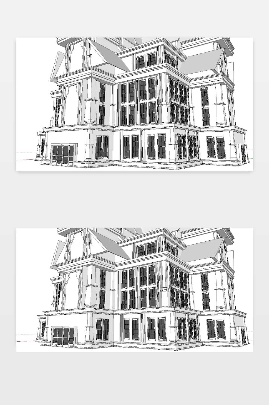 商业街3D效果图素材