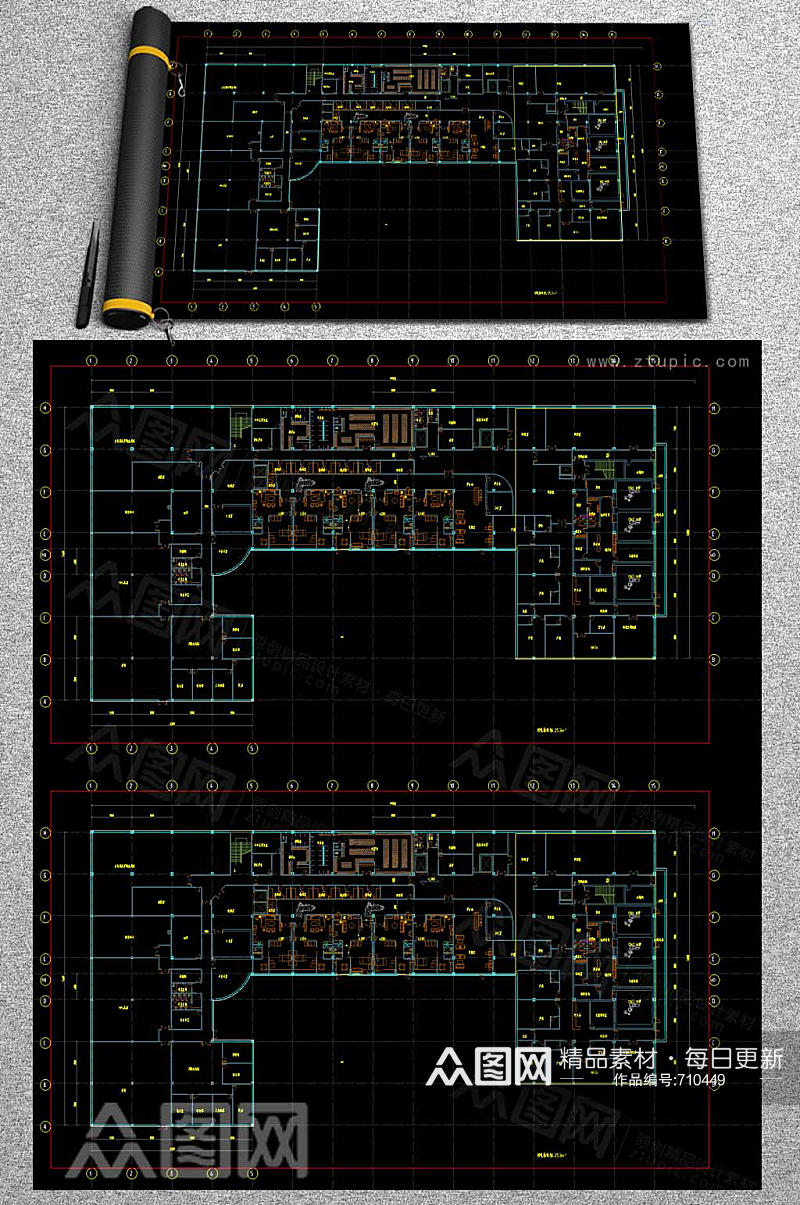 住宅楼CAD平面设计图素材