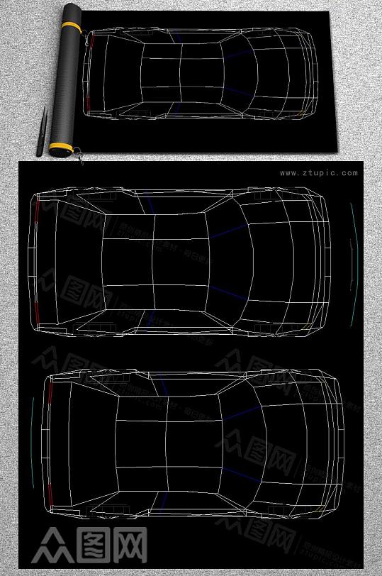 CAD汽车平立面图