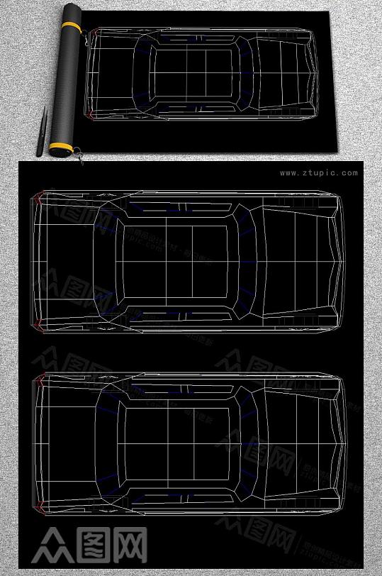 汽车CAD平面图solidworks汽车模型