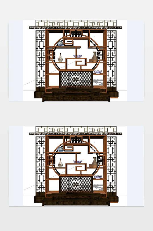 博古架3D效果图-众图网