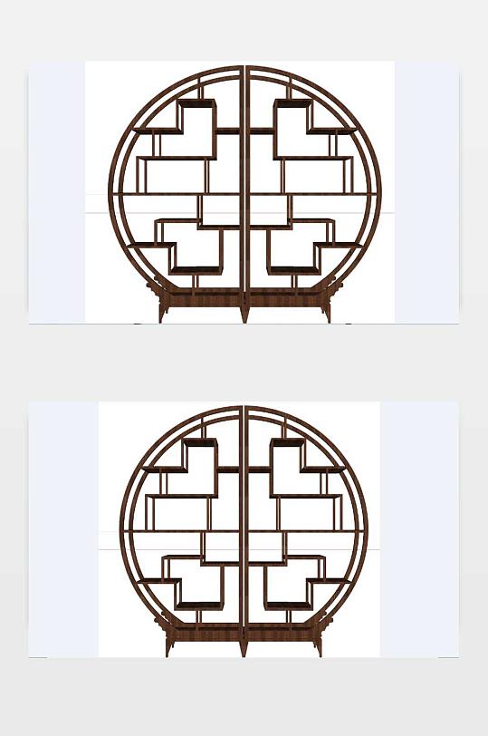 博古架SU模型图-众图网
