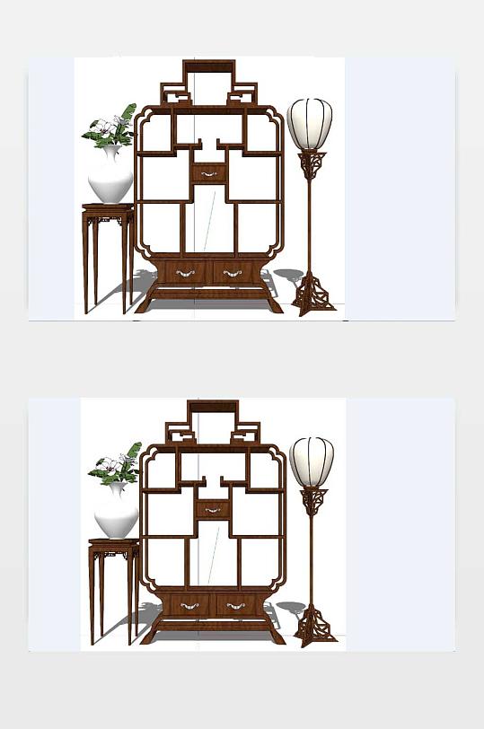 博古架SU模型图-众图网