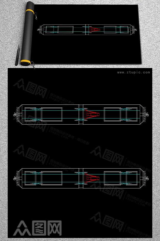CAD汽车平面图-众图网