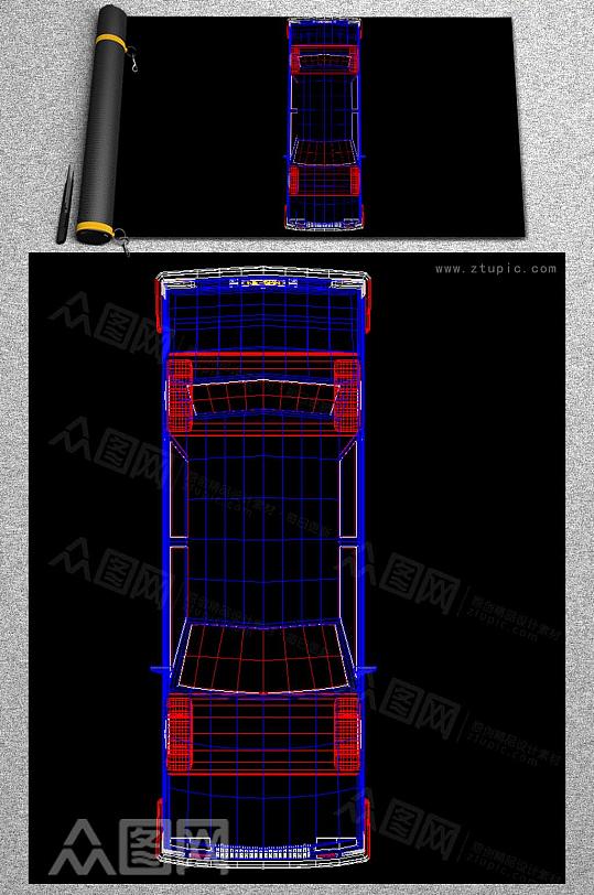 汽车CAD平面图-众图网