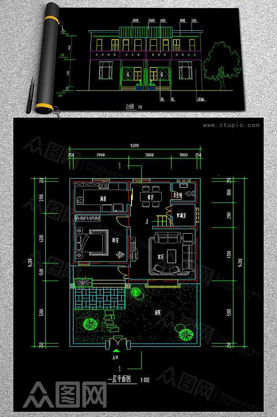 住宅楼CAD平面图-众图网