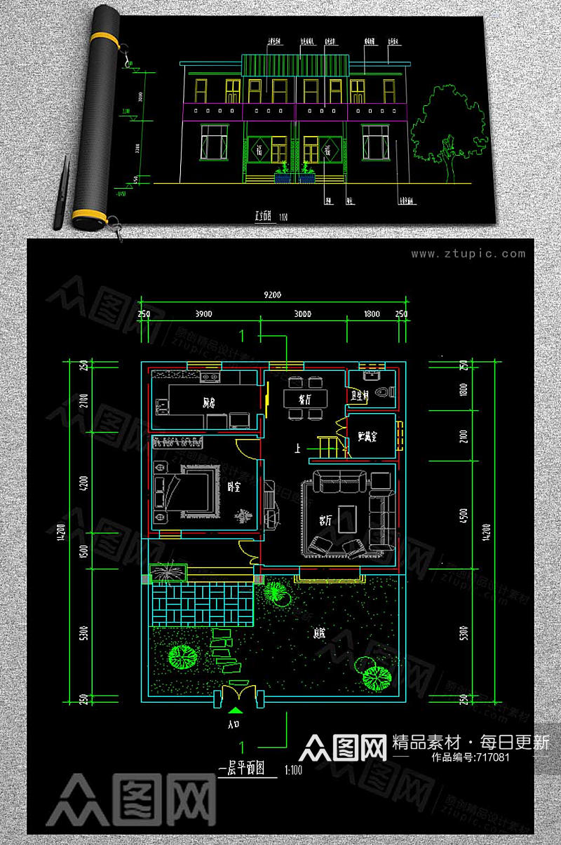 住宅楼CAD平面图素材