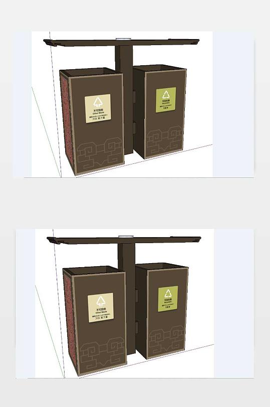 垃圾桶SU效果图-众图网