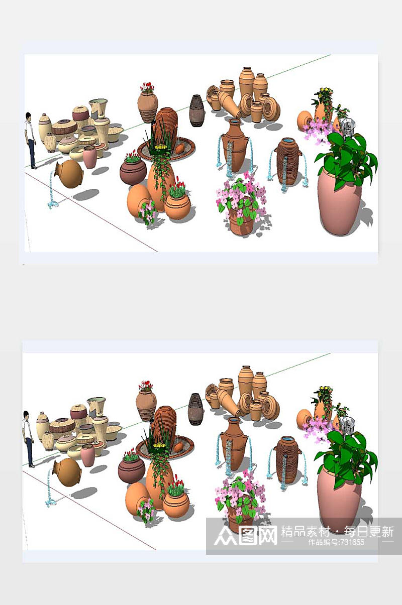 花卉3D效果图下载素材