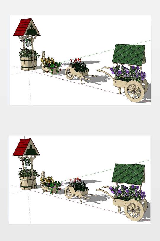 种植槽SU模型图-众图网
