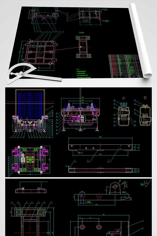 拆叠盘机CAD图纸-众图网