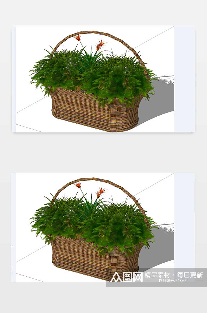 花箱种植槽模型下载素材