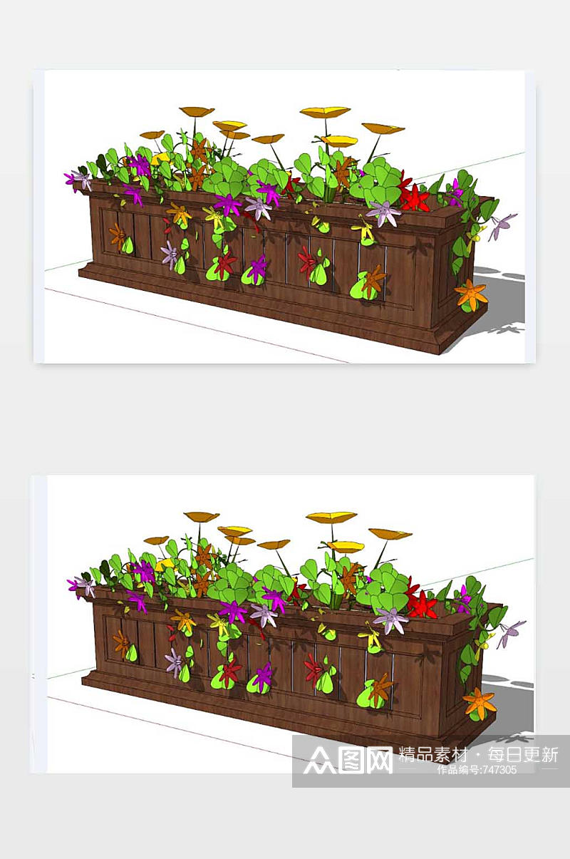花箱SU模型下载素材