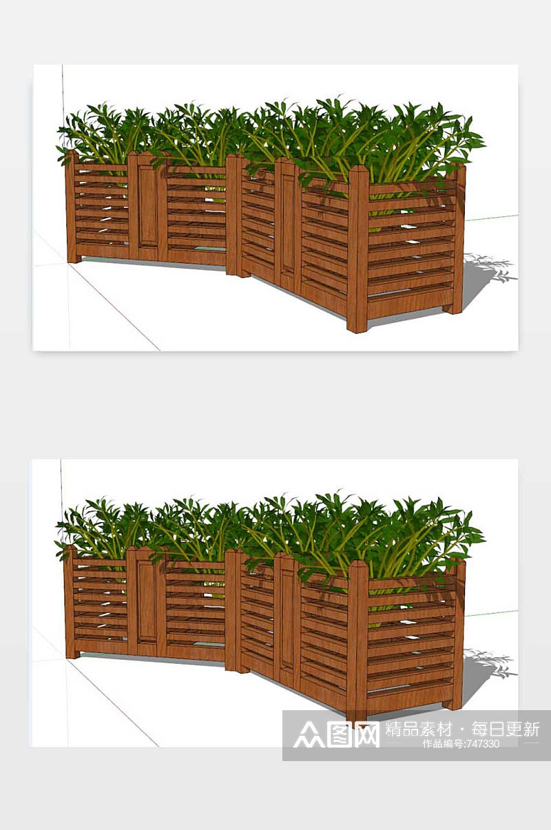 种植槽SU模型图下载素材