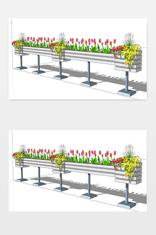 SU花坛模型下载-众图网