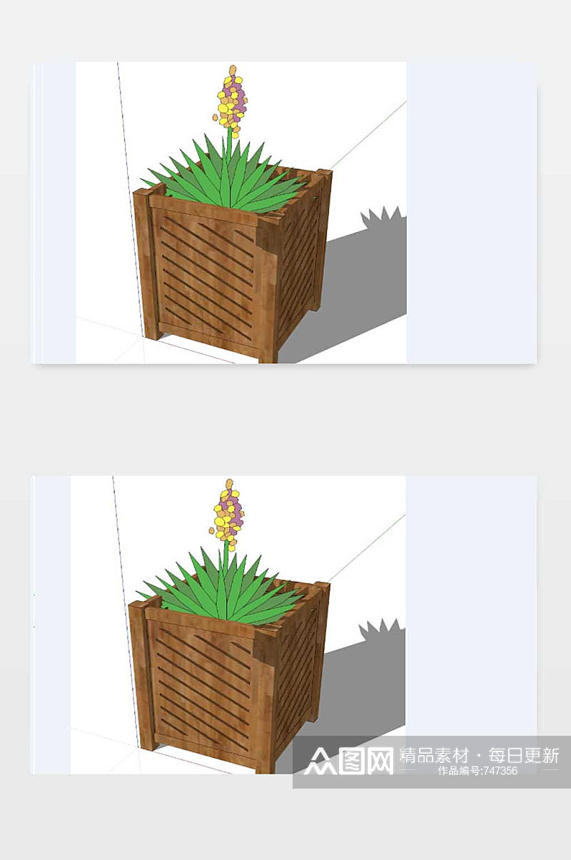 SU花坛模型下载素材