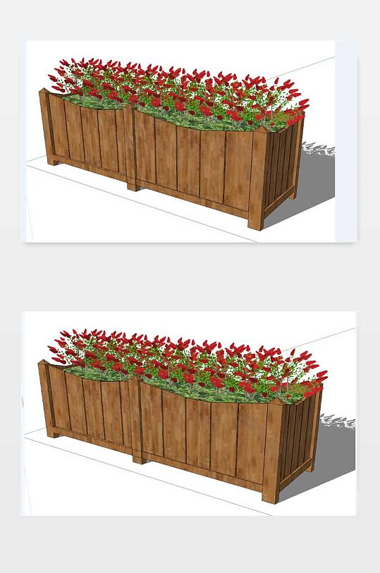 花坛模型SU下载