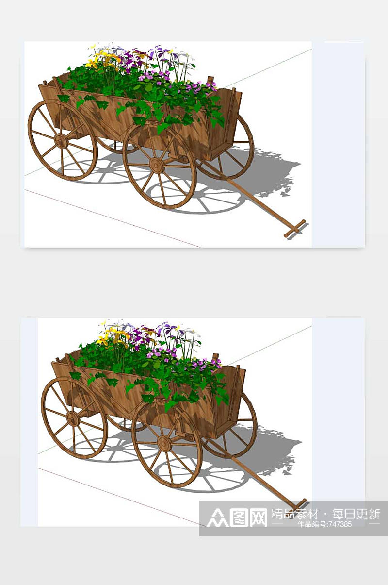 花圃SU模型下载素材