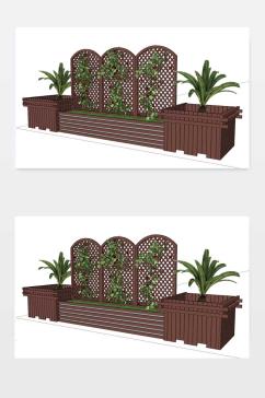 SU花坛模型下载