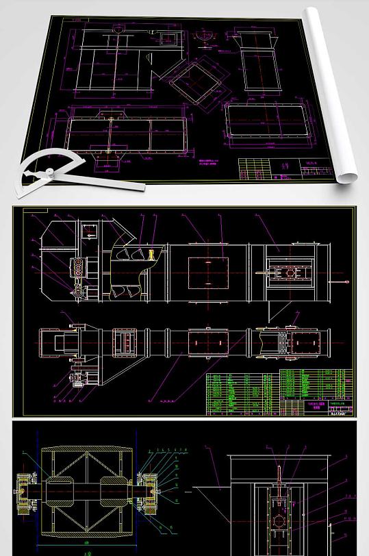 HDT315斗式提升机全套图纸CAD图纸