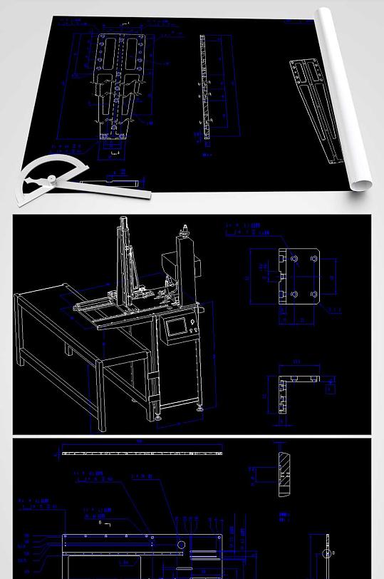 气动打标机壳体自动打标机-众图网