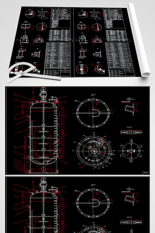 80m3;发酵罐装配部件图-众图网