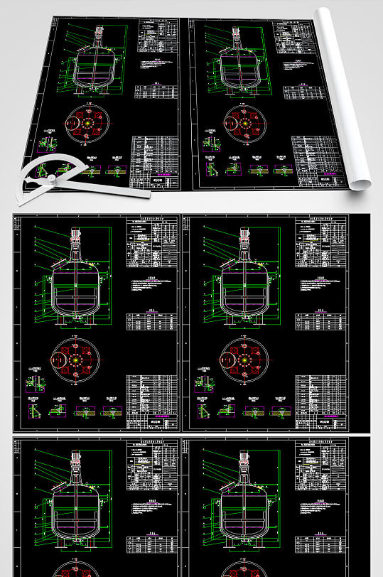3000L配料釜平面图-众图网