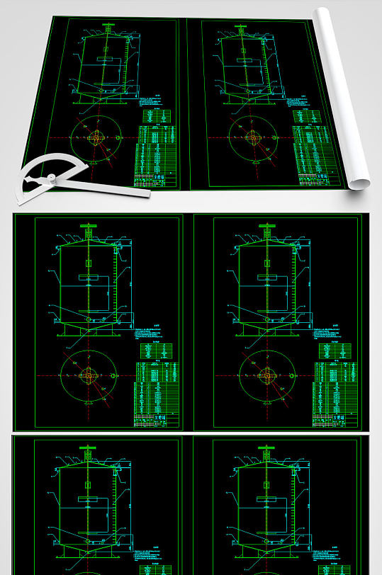 钢制发酵罐CAD图纸
