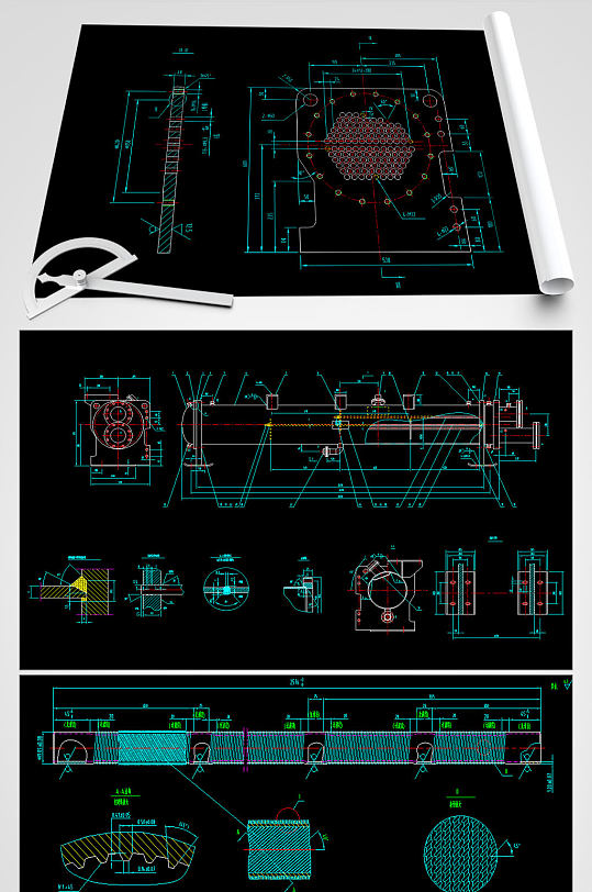 壳管式冷凝器全套图纸-众图网
